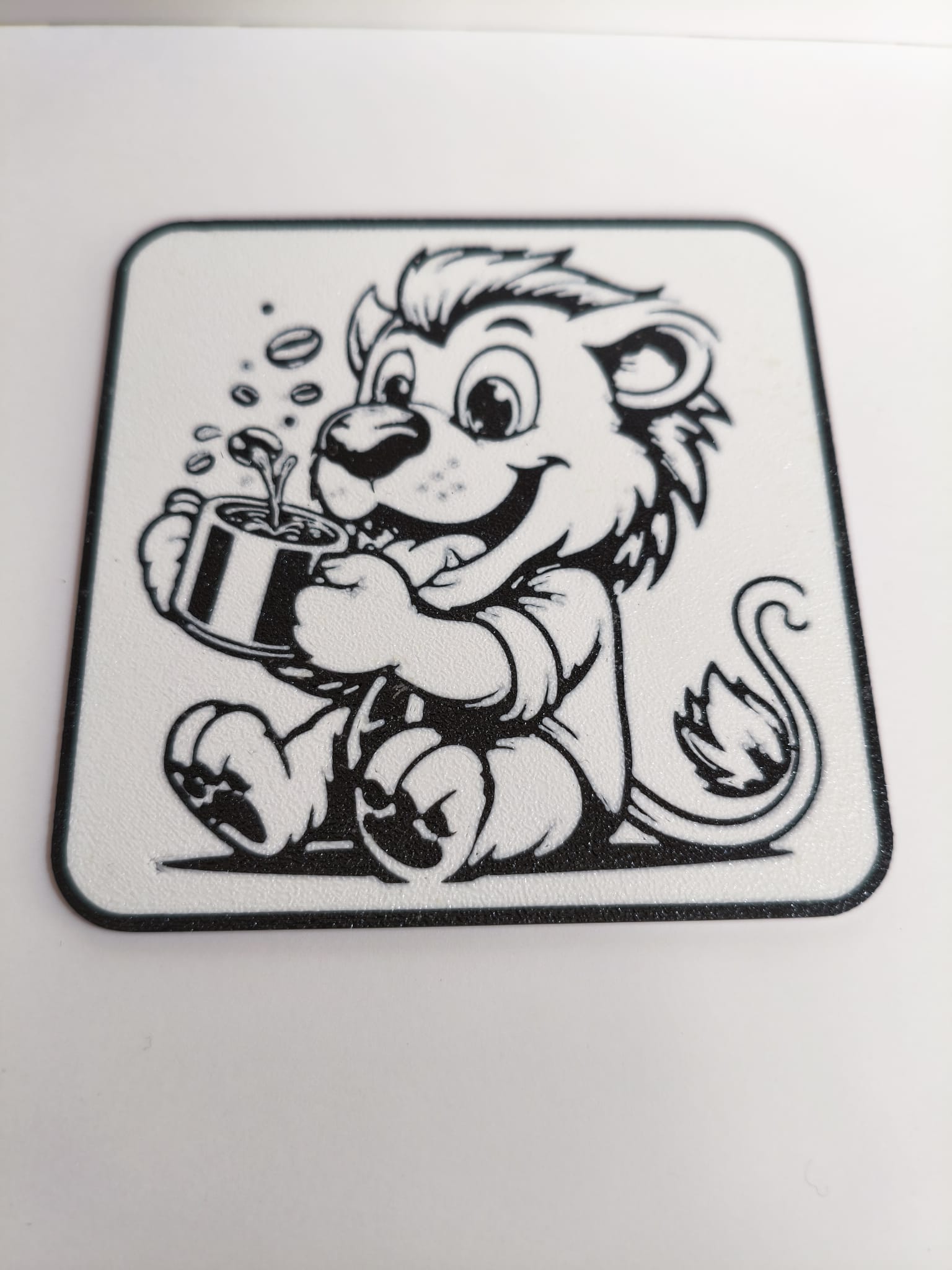 Yavru Aslan Kahve Fincan Altlığı Takımı